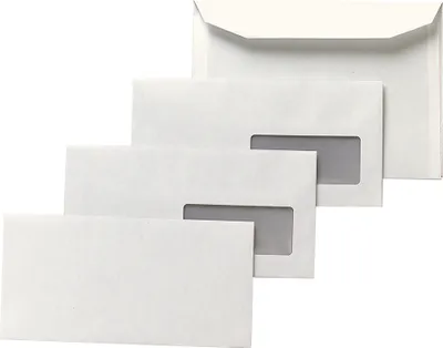 Produktbild von GPV Briefumschläge C6/C5 114 x 229 mm weiß mit Fenster weiß 1.000 Briefumschläge