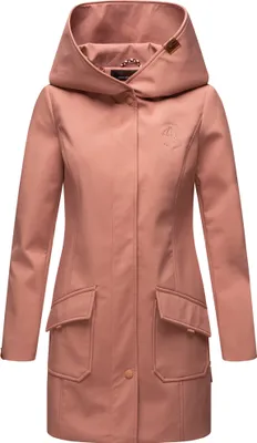 Produktbild von Marikoo Damen Softshell Regenjacke Outdoor Jacke Herbst Parka Mantel MAYLEEN Terracotta Gr. 44 - XXL