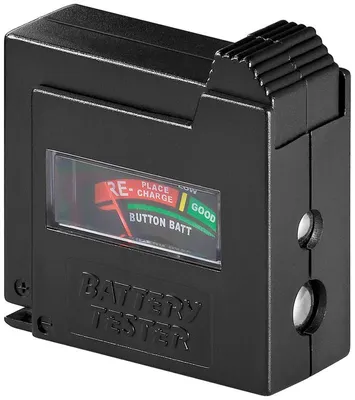 Image de Goobay 54020 Testeur de piles noir - Pour piles standard et toutes les piles boutons courantes