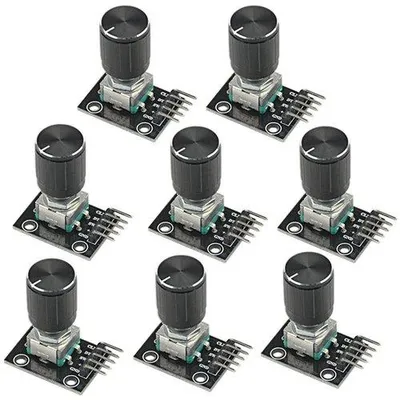 Produktbild von WMYCONGCONG 8 Stk. KY-040 360-Grad-Drehgebermodul mit Knopfkappe für Arduino Micro Controller Verwendung
