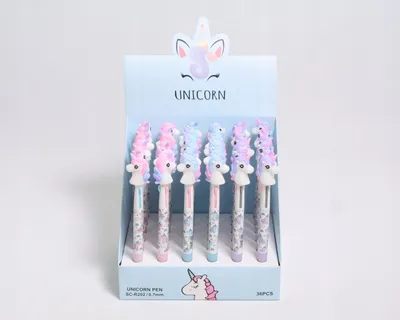 Produktbild von Mehrfarbiger Kugelschreiber Einhorn - Bunter Stift Unicorn für Mädchen - 3 Farben Mine Schule