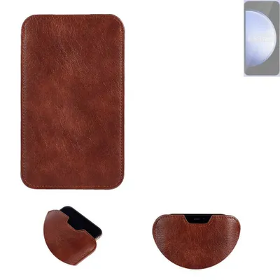Produktbild von K-S-Trade Schutzhülle Handyhülle kompatibel mit Samsung Galaxy S23 FE Exynos Handytasche Kunstleder Sleeve in braun