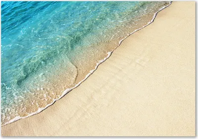 Produktbild von Tulup® Leinwandbild - 100x70 cm - Wandkunst - Drucke auf Leinwand - Leinwanddruck  - Landschaften - Blau - Welle Strand
