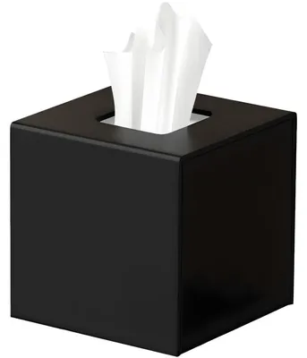 Immagine prodotto di Contenitore per fazzoletti in acrilico, nero opaco, con coperchio magnetico, dimensioni 14x14x14 cm