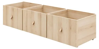 Produktbild von Bopita Aufbewahrungsboxen 3er-Set – Für das Lucas Kompaktbett – Natur