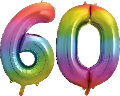 Produktbild von XXL Folienballon Zahl bunt Geburtstag Jubiläum Zahlenballon Riesenfolienballon Geburtstagsdeko