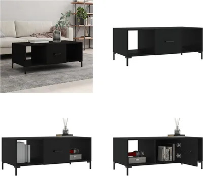 Produktbild von vidaXL Couchtisch Schwarz 102x50x40 cm Holzwerkstoff - Couchtisch - Couchtische - Beistelltisch - Sofatisch
