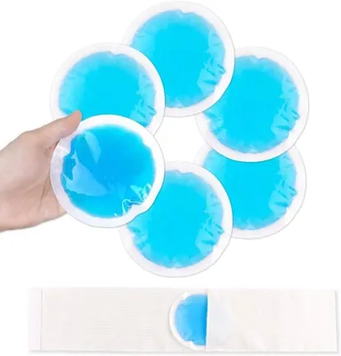 Produktbild von Kühlpads Klein, 6 Stück, Wiederverwendbar, Kalt-Warm Kompress, Für Augen