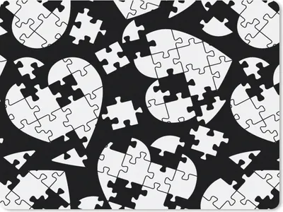 Produktbild von MuchoWow® Mauspad Mousepad Mädchen - Puzzle - Herz - Muster - Mädchen - Kinder - Kinder 40x30 cm - Mousepads - Maus Mat - Pad - Mausunterlage - Anti Rutsch
