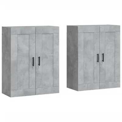 Produktbild von Wandschränke 2 Stk. Betongrau Holzwerkstoff