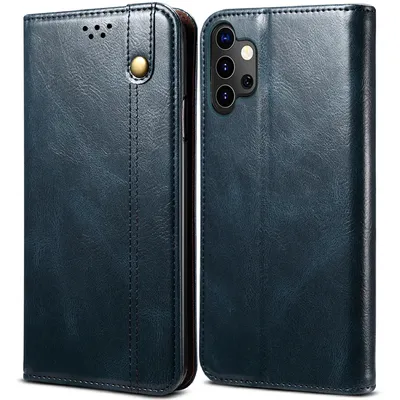 Obrázek produktu pro Pouzdro pro Samsung Galaxy A32 5G, kožené flip pouzdro peněženka s funkcí stojánku modré