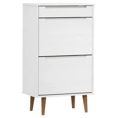 Immagine prodotto di vidaXL Scarpiera MOLDE Bianco 59,5x35x103 cm in legno di pino massiccio