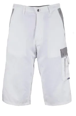 Produktbild von TMG Style Herren-Arbeitsshorts aus Canvas mit Cordura-Verstärkungen, 46, weiß