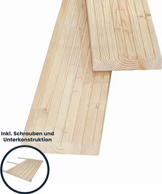 Immagine prodotto di Home Deluxe - Decking in larice ARIS - 30 m², incl. sottostruttura e materiale di montaggio I Decking bordo piscina decking balcone