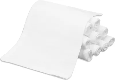 Produktbild von 10er Set Waschlappen für Babys aus Baumwolle, 17x22 cm, weiß