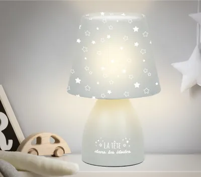 Image de Lampe De Chevet Grise Enfant