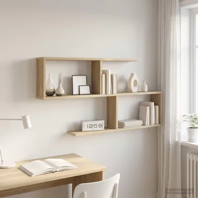 Image de Maison Exclusive - Étagère murale Sonoma-Chêne, 100 x 12 x 50,5 cm, matériau composite bois