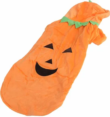 Image de Vêtements pour chiens d'Halloween en forme de citrouille : Costume mignon et chaud pour chiens de taille moyenne à grande, automne/hiver, orange, taille 4XL