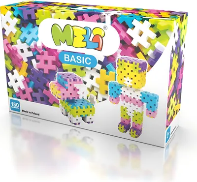 Produktbild von Meli Basic Pink Bausteine-Set, 150-teilig – Kreatives Konstruktionsspielzeug für Mädchen