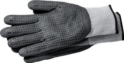 Produktbild von 4 Paar Handschuhe TopGrip Nitrilnoppen EN388 Gr.8 (M) – Nitrilnoppen-Sicherheitshandschuh, reiß-, abrieb-, rutsch- & durchstichfest, Allzweck