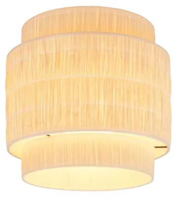 Immagine prodotto di Lampada da soffitto Briloner Papper, paralume in rafia, stile boho, attacco E27, naturale, Ø30 x 32 cm
