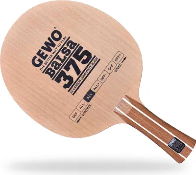 Produktbild von GEWO Tischtennisholz Balsa Carbon 375 gerade