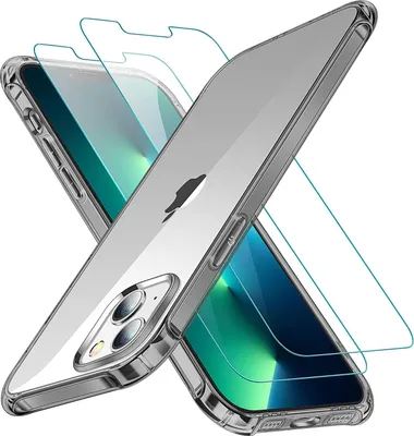 Immagine prodotto di 2X Custodia Trasparente In Vetro Temperato Per Iphone 13 6.1'