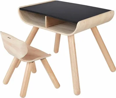 Immagine prodotto di Tavolo e sedia in legno PlanToys - nero
