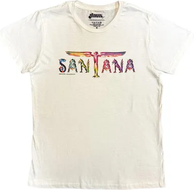 Image de Santana - T-shirt homme/femme unie, logo RO15365 (XL) (Blanc)