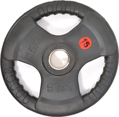 Obrázok produktu pre Záťažové dosky 2x 15 kg čierne pogumované pre 50 mm činky