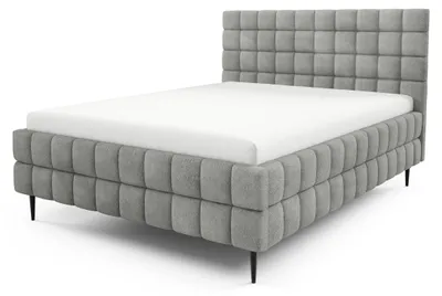Productafbeelding van Gestoffeerd bed met opbergruimte Stratus Woestijngrijs 140 × 200 cm