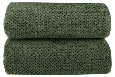 Image de Ensemble de deux serviettes de bain - 100 x 200 cm - Vert