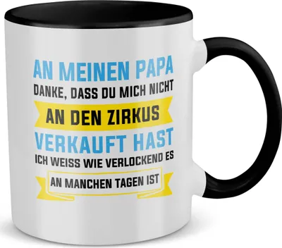 Produktbild von 22Feels Papa Geschenk Vatertag Vater Tasse Geburtstag Kaffeetasse Männer Weihnachten Haferl (Weiss-Schwarz)