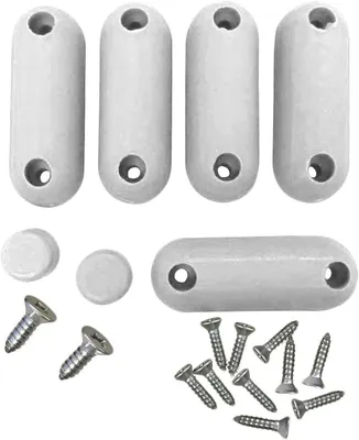 Productafbeelding van Toiletstoel bumpers - Zitting reparatie - Stabiele Zitting - Flexibel siliconen - 7 stuks - Wit
