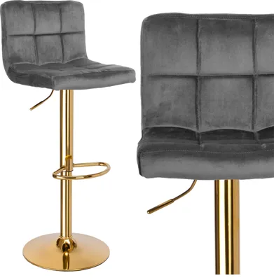 Obrázek produktu pro Arako Gold Graphite Velvet Bar Hocker