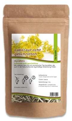 Produktbild von Mynatura Labkraut echt getrocknet und geschnitten – in verschiedenen Größen - 100g