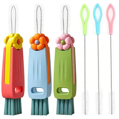 3-in-1 Becherdeckel-Reinigungsset, 6-teilig, Spaltreinigung