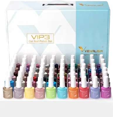 Obrázek produktu pro Gel lak na nehty, bez HEMA, dlouhotrvající složení, Vip3 KIT