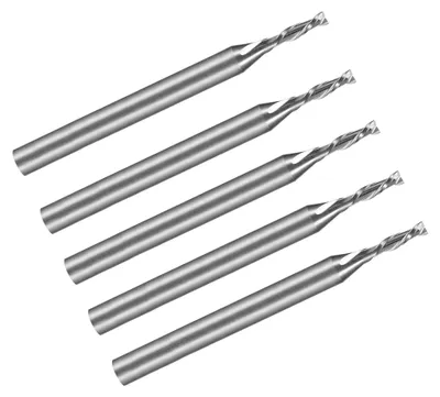 Produktbild von Spiralfräser mit 1/8" Schaft, 1,5 mm x 6 mm, Vollhartmetall, 2 Schneiden, 5 Stück