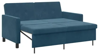 Image de Canapé-lit vidaXL en tissu bleu