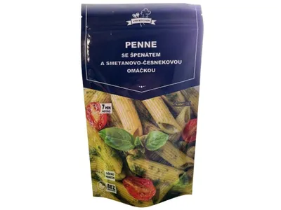 Obrázek produktu pro Penne se špenátem a smetanovo - česnekovou omáčkou (lyofilizované)