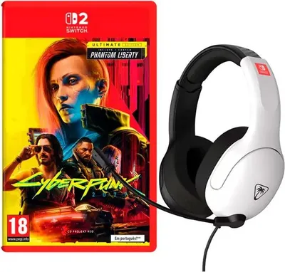 Obrázek produktu pro Shine Star Switch 2 Cyberpunk 2077 Ultimate Edition + Airlite Fit-headset Rot Rot Jedna velikost