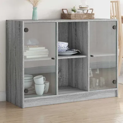 Obrázek produktu pro vidaXL Příborník Grey Sonoma 102x37x75,5 cm Materiál na bázi dřeva