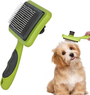 Productafbeelding van Zelfreinigende Huisdierborstel voor Honden en Katten - Verwijdert Dode Haren