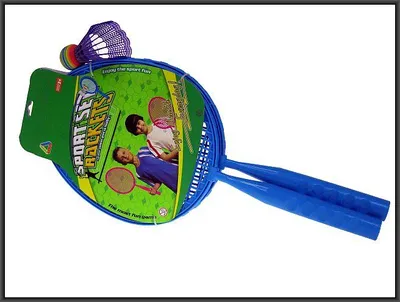 Zdjęcie produktu dla Rakietki do badmintona plastykowe 43cm z lotką