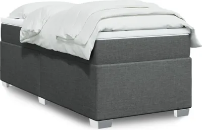 Produktbild von Möbel Boxspringbett mit Matratze Dunkelgrau 90x190 cm Stoff - Polsterbett 3285177