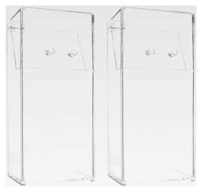 Produktbild von 2 Stück Acryl Make-up Pinselhalter mit Deckel, transparente Kosmetikpinsel Aufbewahrungsbox, Organizer für Schminke und Schmuck