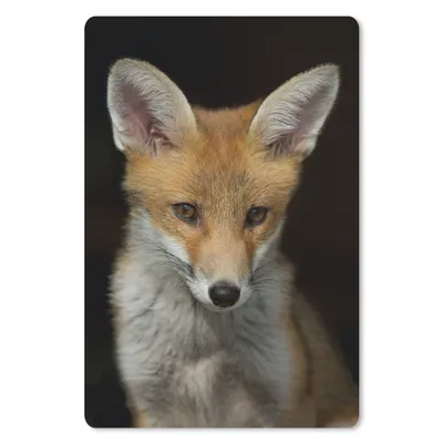 Produktbild von MuchoWow® Mauspad Mousepad Fuchs - Porträt - Schwarz 18x27 cm - Mousepads - Maus Mat - Pad - Mausunterlage