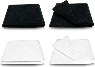 Produktbild von ARLI Handtuch 2x Schwarz + 2 x Weiß - 100% Baumwolle ( 4 er Set / Pack )