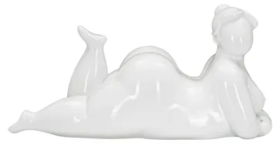 Obrázek produktu pro Mauro Ferretti, socha "Žena v pozici jógy, relax", bílá, 32x12,5x16 cm